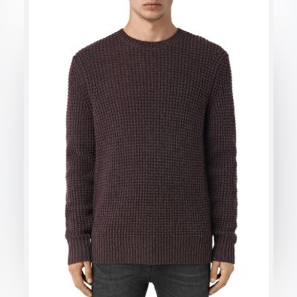 Mens All Saints Tornn Crewneck Sweater Small Merino Wool Blend - Picture 8 of 11